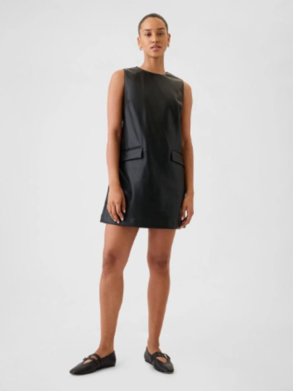 Gap Vegan Leather Mini Shift Dress - New with Tags